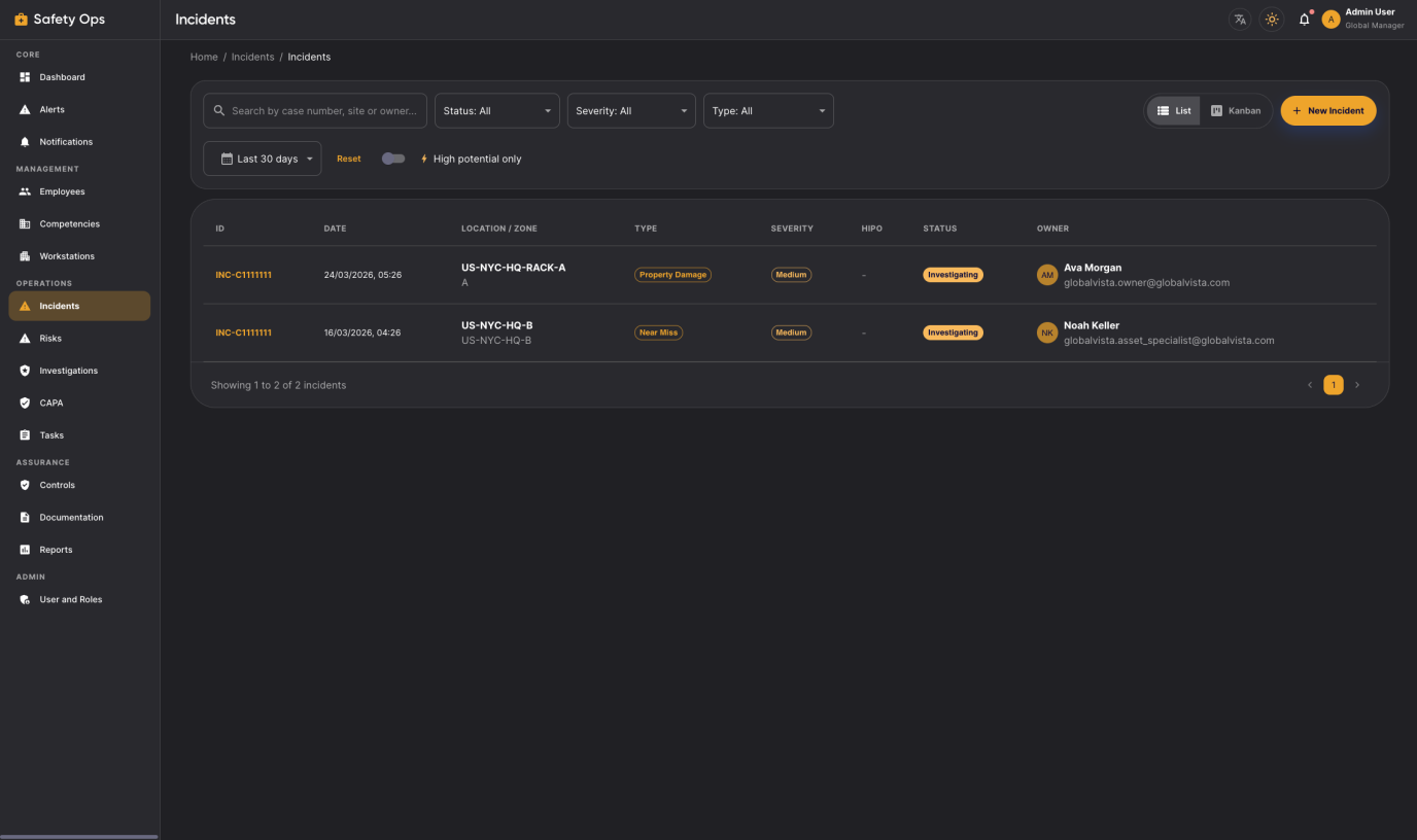 SafetyOps product screenshot 3